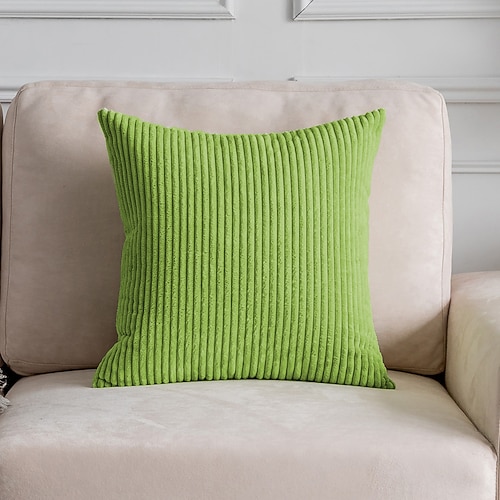 nordischer einfarbiger Cord-Kissenbezug fürs Büro, weiches Kissen ohne Kern, Heim-Wohnzimmer-Sofa-Dekor, grün, orange, rosa, blau Image