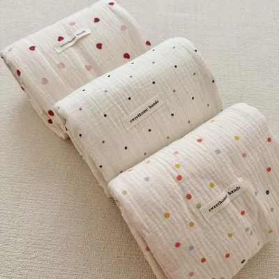 Baby Swaddle Blankets Summer 4 Layers Muslin Baby Blanket For Girl Boy Soft Cotton Receiving Blanket