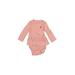 Just One You Made by Carter's Long Sleeve Onesie: Pink Bottoms - Size 6 Month