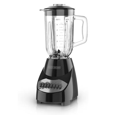 Black and Decker 5 Cup 10 Speed 550 Watt Glass Jar Blender in Black