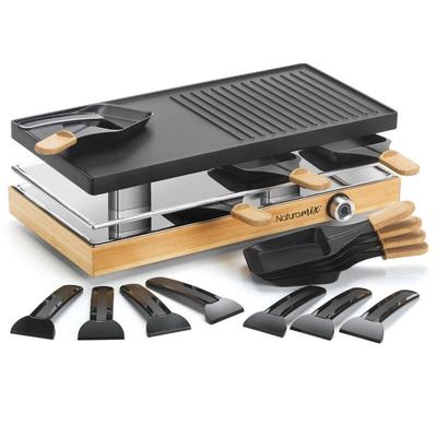 Raclette/Grill.8Pers.8Pfannen.12 - RAC.WOOD-8 Naturamix