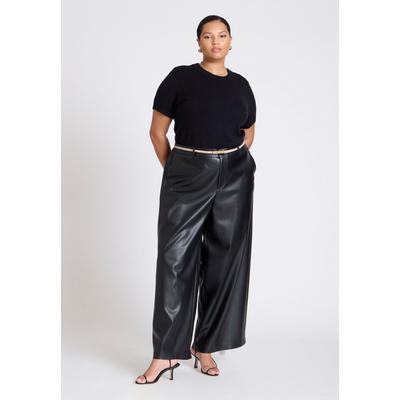 Women's Skinny Belt With Plaque by ELOQUII in Black Croco (Size 14/16)