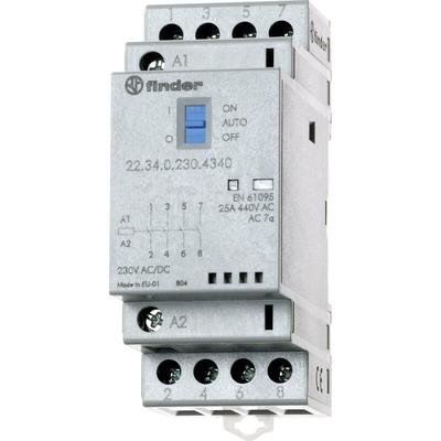 Finder - 22.34.0.024.4720 Schütz 3 Schließer, 1 Öffner 24 v/dc, 24 v/ac 25 a 1 St. Image