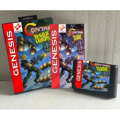 Hot Sale Contra The Hard Corps With US Box And Manual Book 16Bit MD Game Card For Sega MegaDrive