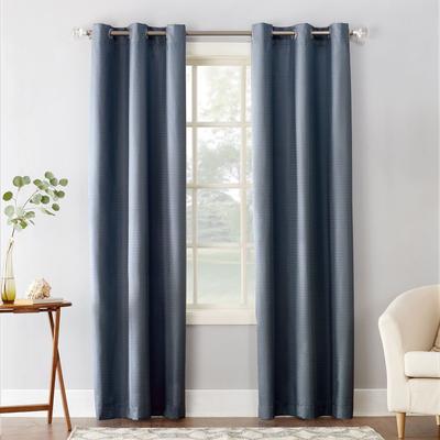 Wide Width Cooper Blackout Grommet Panel by BrylaneHome in Blue (Size 40