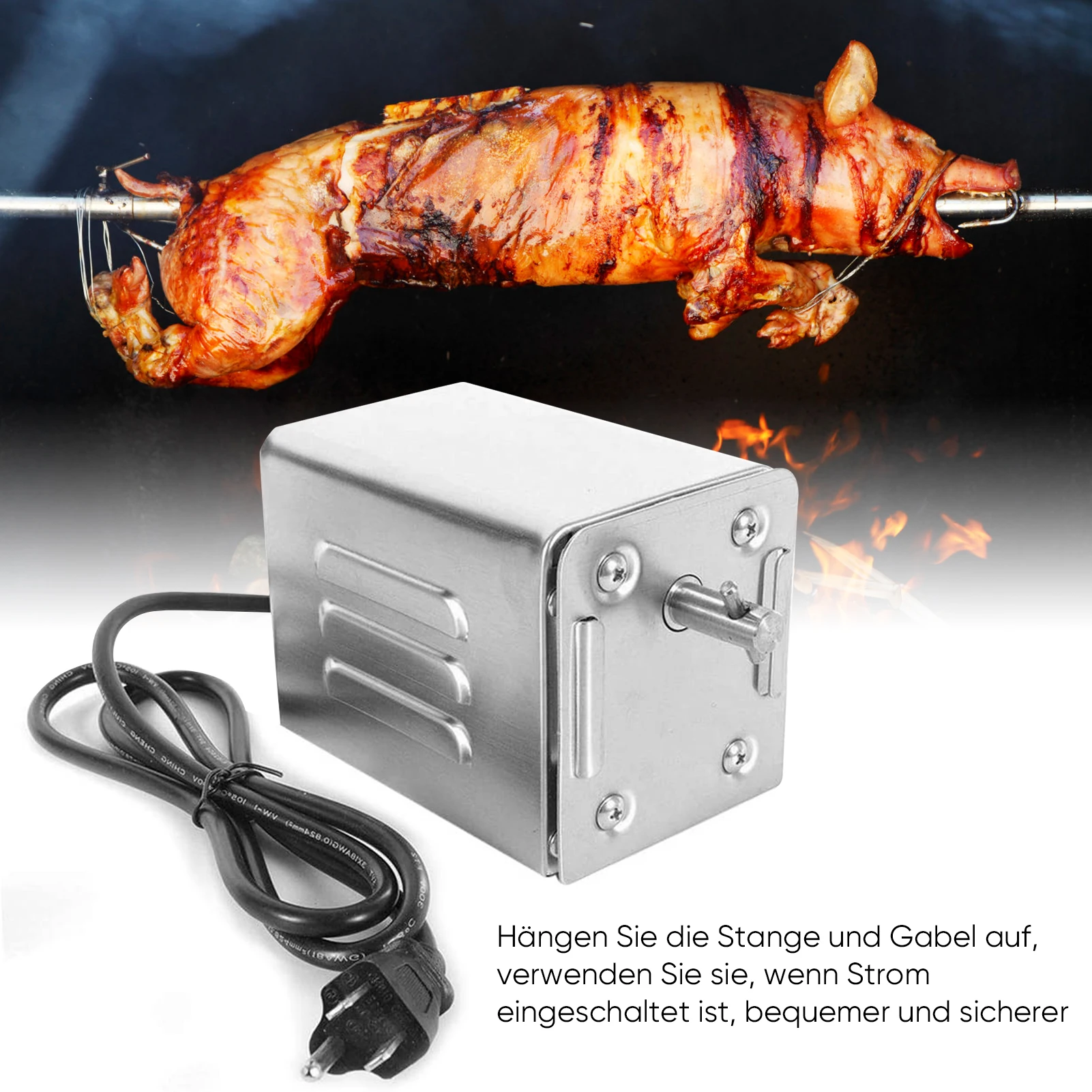 Grill de Barbecue rôtissoire moteur électrique chèvre cochon poulet Barbecue broche rôtissoire accessoires de Barbecue en plein air SP-S40 acier inoxydable