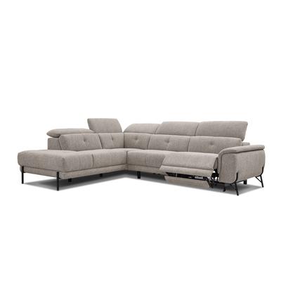 5-Sitzer Ecksofa mit Relaxfunktion in Stoff, taupe