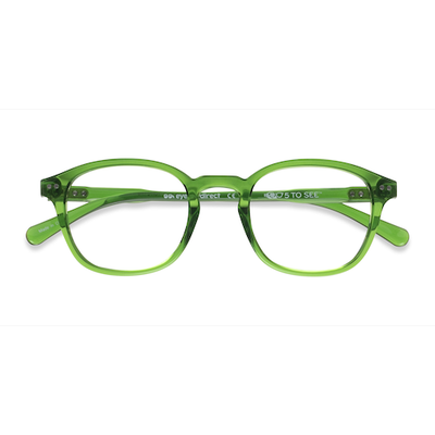 Unisex s round Clear Green Plastic Prescription eyeglasses - Eyebuydirect s Skydrop