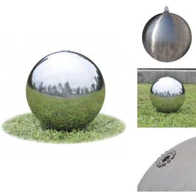 Brunnen & Wasserfälle - Living Garten-Springbrunnen Sphäre mit LEDs Edelstahl 20 cm - Silber Image
