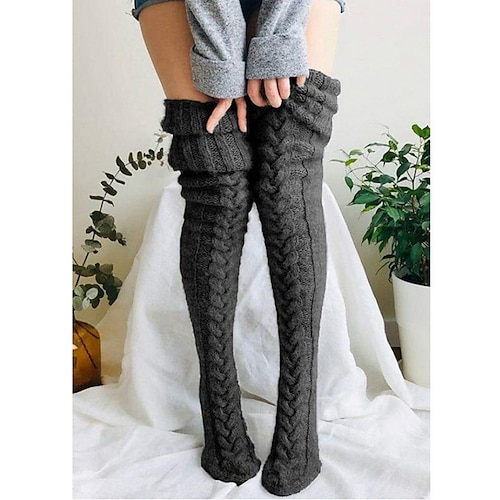 Damenunterwäsche Geschenk Mode Komfort Socken einfarbig Strümpfe Socken warm lässig errötendes Rosa 1 Paar / Freizeitsocken Home-Outfits Image
