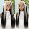 Remy-Menschenhaar, 13 x 4 Front Lace-Perücke, 150 % Dichte, glattes Menschenhaar, 1b-Highlights, 613# Menschenhaar für schwarze Frauen mit langem Menschenhaar