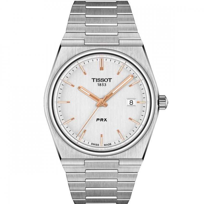 Tissot - PRX Stainless Steel Bracelet Silver Dial Mens Watch - One Size | Tissot Sale | Discount Designer Brands