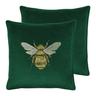 Paoletti Hortus Cushions (Twin Pack) - Green - Size 50 cm x 50 cm | Paoletti Sale | Discount Designer Brands