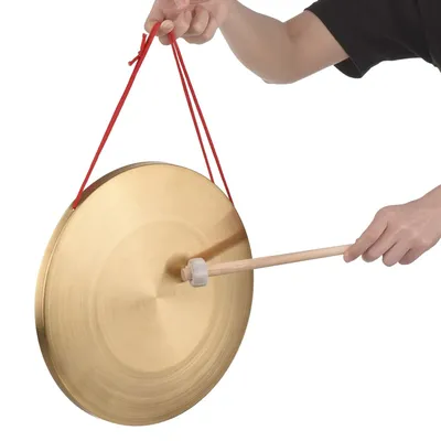22cm/30cm Hand Gong Cymbals Brass Copper Gong Chapel Opera Percussion Instrument with Round Play