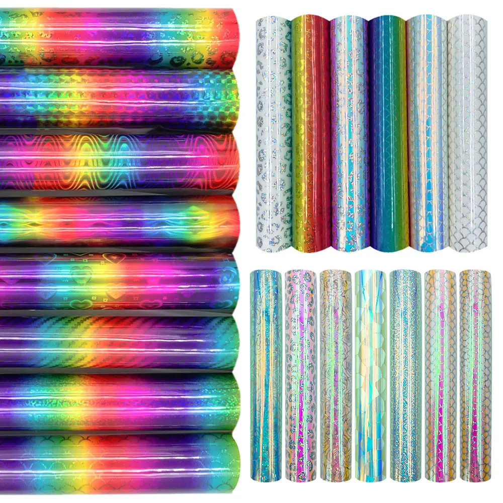 For cut Rainbow Gradient Print Adhesive Craft Vinyl Sheet for Wall Window Porcelains Cars Mugs Decal Christmas Decoration DIY