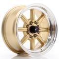 Jante Alu Japan Racing Jr19 15 Pouces - 9x15 4x100 Et-13 Or Bord Poli