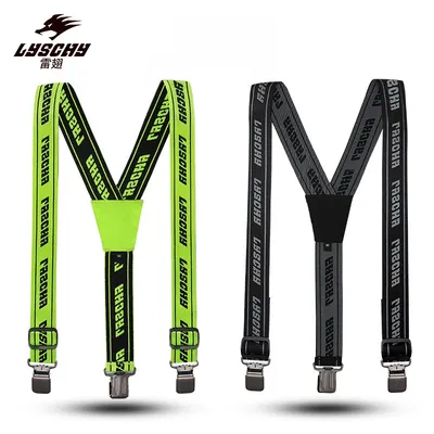 Heavy Duty Braces Straps For Motorcycle Riding Pants Elastic Adjustable Y Back Suspender Straps For