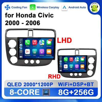 LHD RHD for Honda Civic 2000 - 2006 Android OS GPS Navigation Car Radio Video Multimedia Player