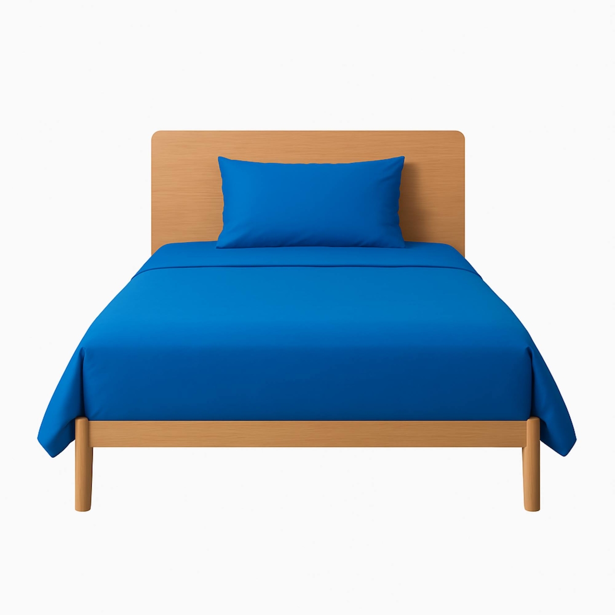 Benetton - 2-teiliges Bettset (Bettbezug 155x220cm + Kissenbezug 80x80cm) 100% Baumwolle Blau Image