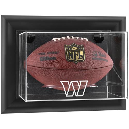 Washington Commanders - Wandvitrine mit Logo-Fußballmotiv, schwarzer Rahmen