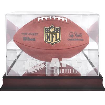 Kansas City Chiefs 2022 AFC Champions Mahagoni-Football-Vitrine Image