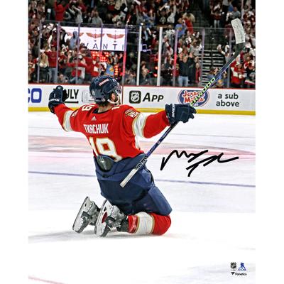 Matthew Tkachuk, Florida Panthers, signiertes 16" x 20" Foto der Feier zum Siegtreffer im Finalspiel der Eastern Conference Image