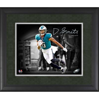 DeVonta Smith Philadelphia Eagles Faksimile Signatur gerahmt 11" x 14" Spotlight Foto Image