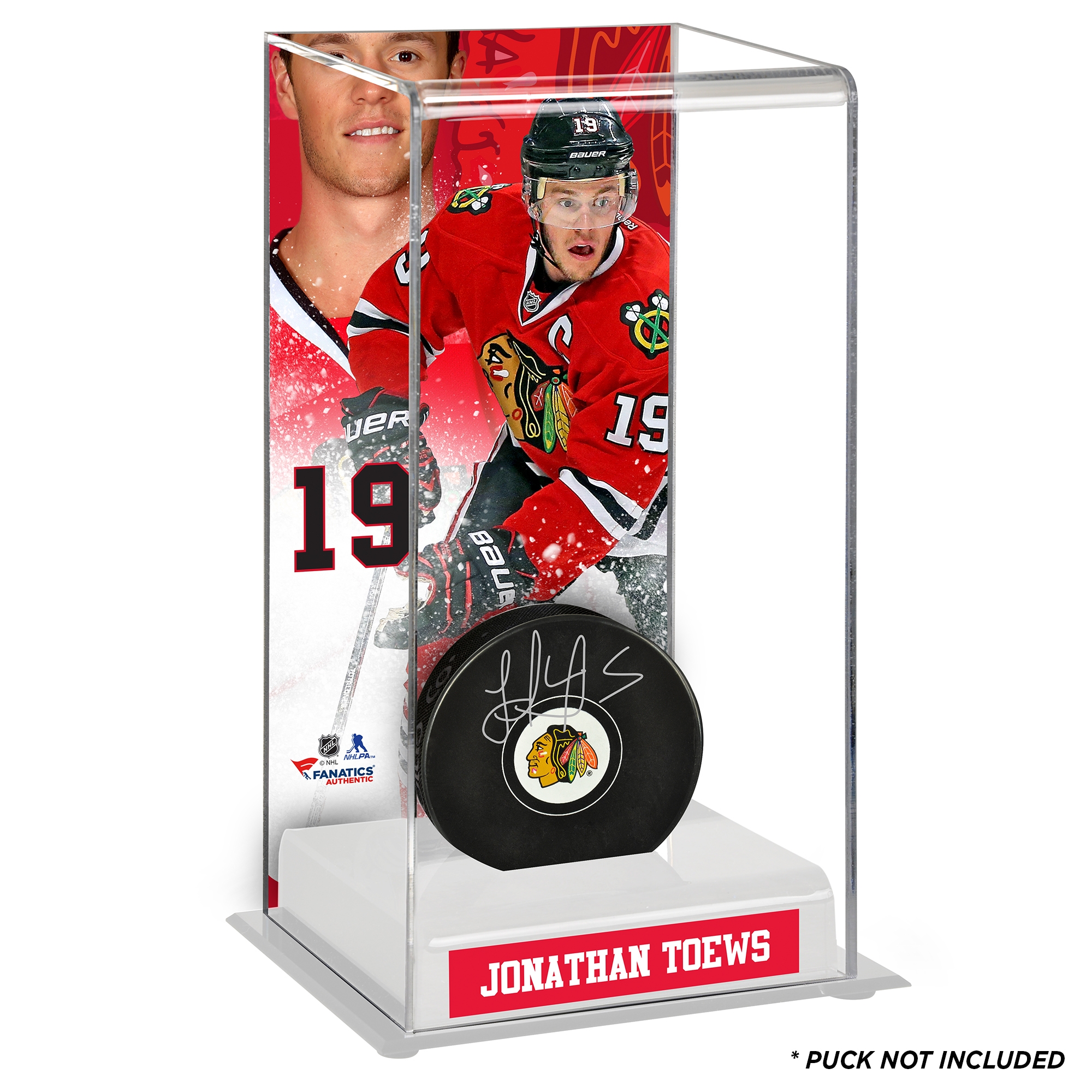 Jonathan Toews Chicago Blackhawks Deluxe Großer Hockey-Puckkoffer Image