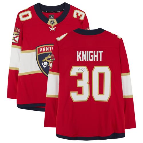 Spencer Knight – Rotes, signiertes Florida Panthers-Breakaway-Trikot für Fanatics