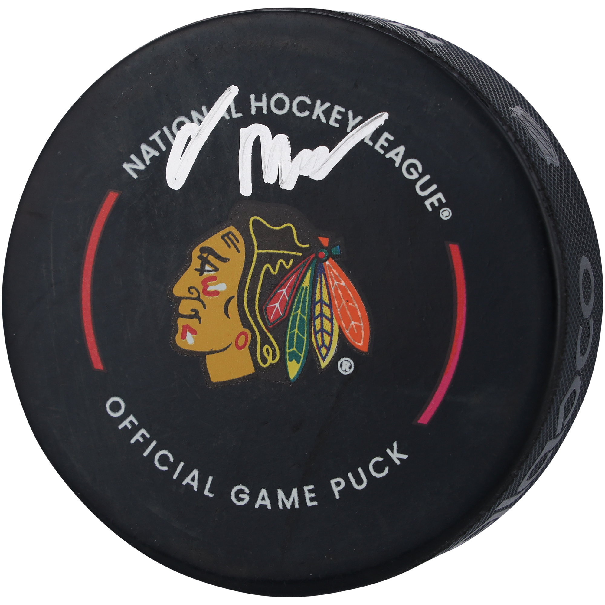 Oliver Moore – Chicago Blackhawks – Offizieller Spielpuck mit Autogramm Image
