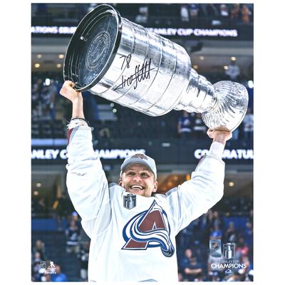 Nico Sturm Colorado Avalanche signiertes 16" x 20" 2022 Stanley Cup Champions Raising Cup Foto Image