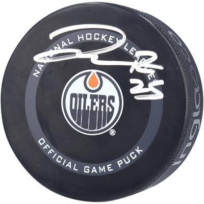 Darnell Nurse Edmonton Oilers signiertes 2021-Modell, offizieller Spielpuck Image