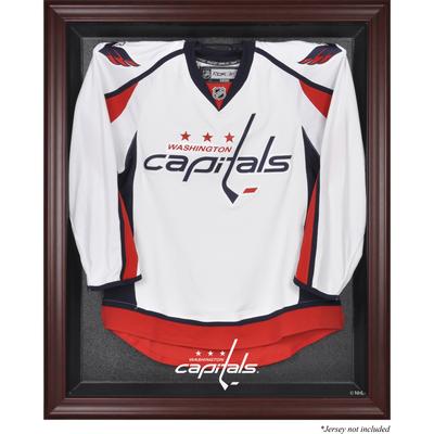 Trikotvitrine der Washington Capitals mit Mahagonirahmen