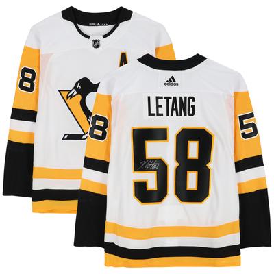Kris Letang – Pittsburgh Penguins – signiertes weißes adidas Authentic-Trikot Nr. 58 Image