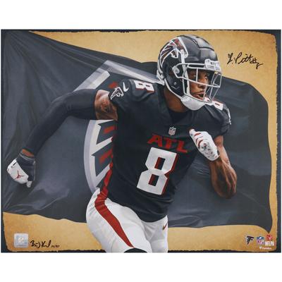 Kyle Pitts Atlanta Falcons Autogramm-Fotodruck, 40,6 x 50,8 cm – Kunst von Brian Konnick – Limitierte Auflage von 50 Stück Image