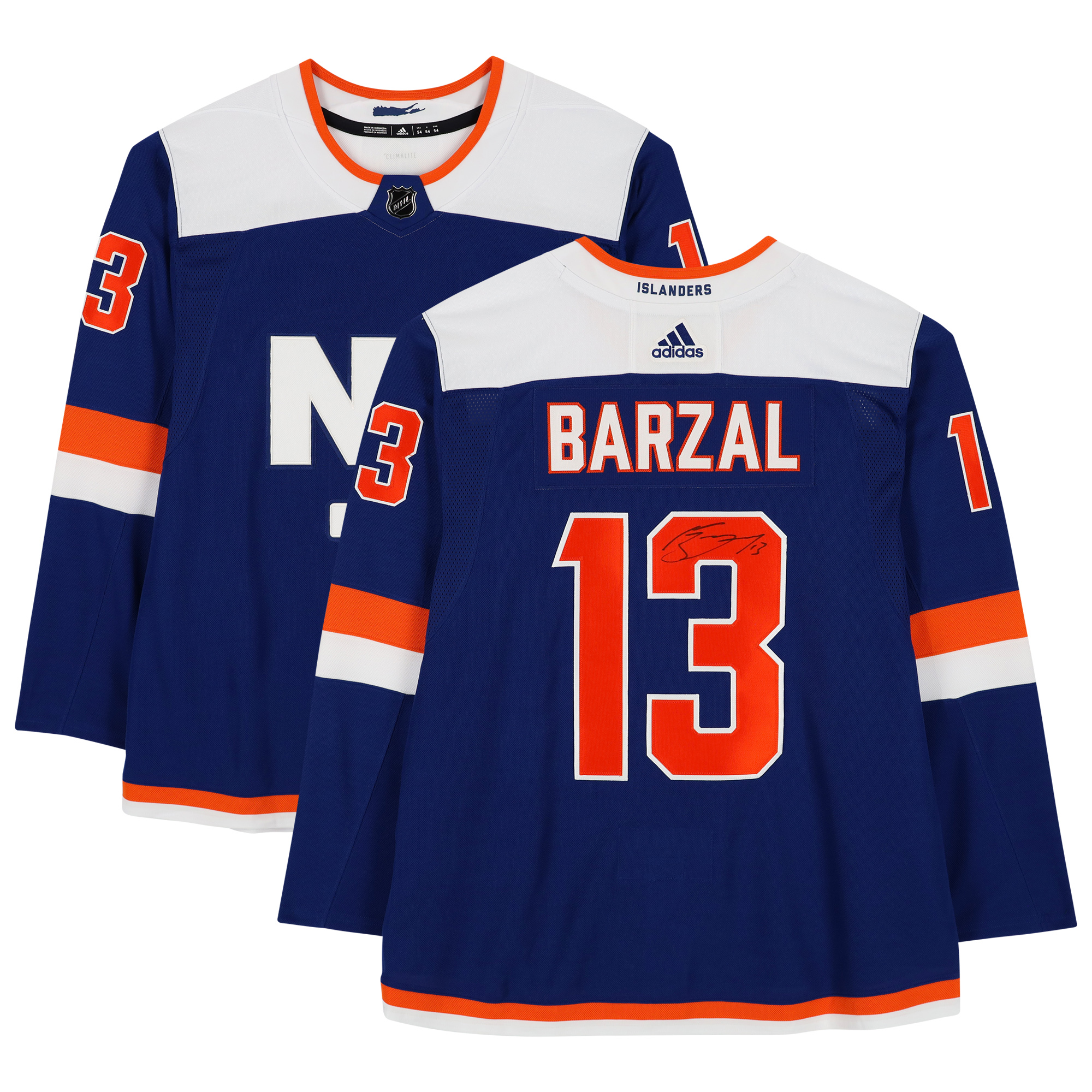 Mathew Barzal New York Islanders signiertes blaues alternatives authentisches Adidas-Trikot Image