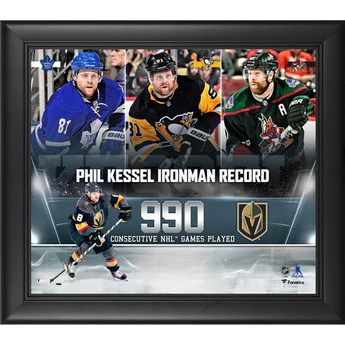 Phil Kessel Vegas Golden Knights Ironman-Rekord-Collage, gerahmt, 38,1 x 43,2 cm