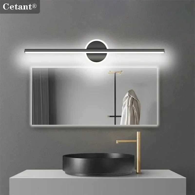 Moderne LED-Wandleuchten Spiegellampe 40CM Schwarz-Gold Lange Streifenleuchte Badezimmer Schminktisch Toilettenlampe Wohndekor LED-Beleuchtung Lüster