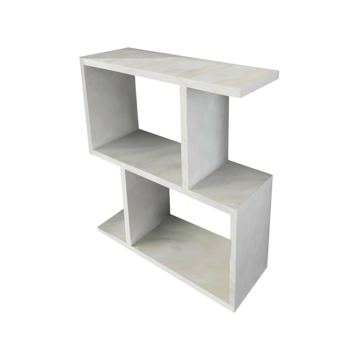 Dmora Wohnzimmertisch Dpezzell, Niedriger Wohnzimmertisch, Kaffeeregal, Couchtisch für Sofa, 50x18h55 cm, Weiß Image