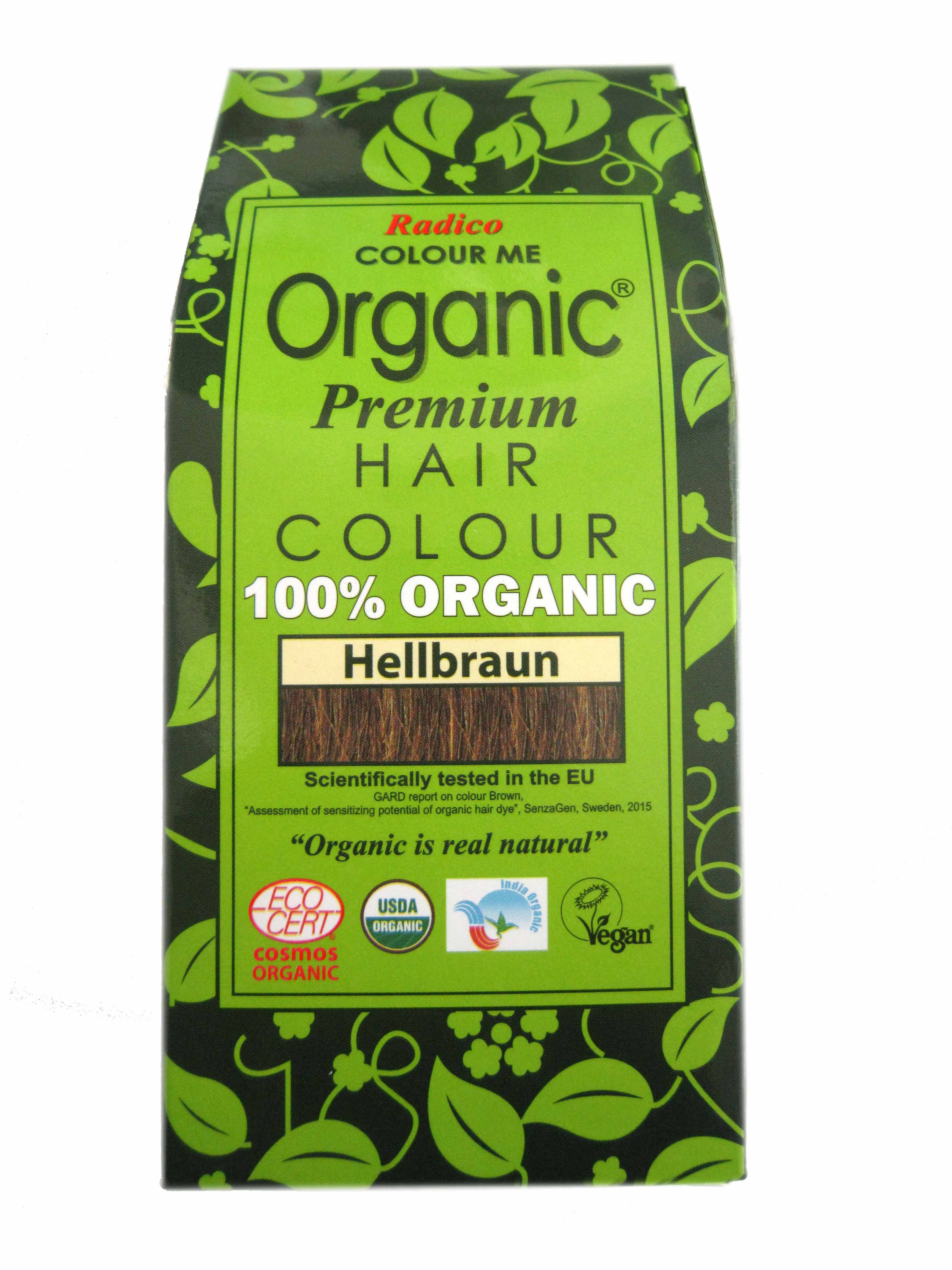 Radico Colour Me Organic Pflanzenhaarfarbe Hellbraun - 100 grammi g