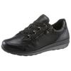 Sneaker ARA "OSAKA", Damen, Gr. 7 (40,5), grau (schwarz, anthrazit), Glattleder, Lackleder, sportlich, Schuhe Sneaker, Schaftrandpolsterung, G-Weite, Freizeitschuh, Halbschuh, Schnürschuh