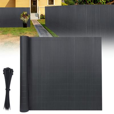 TEMU Lars360 Pvc Privacy Screen Mat 90 -180 Cm Hight, Sturdy W-shape Privacy Fence Balcony Balcony Privacy Screen With Cable Ties Wind Protection Weatherproof Uv-resistant For Garden Patio Anthracite