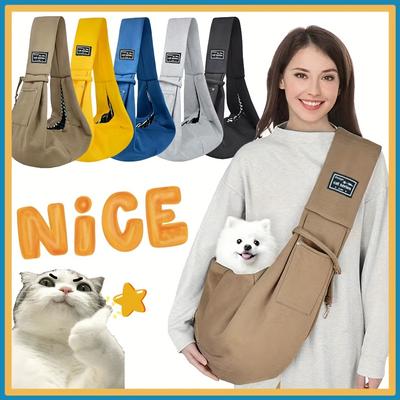 TEMU Pet Sling Carrier, Soft Pet Carrier, Dog And Cat Travel Bag For Outdoor, Dog Carrier, Cat Carrier, Travel Companion For Puppies, Kittens & Small Animals