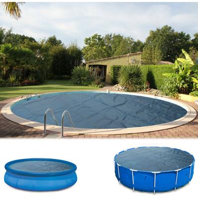 Poolpanda - Pool Solarfolie ø 550 cm Premium rund schwarz/blau 400 my 12 mm Luftblasen Image