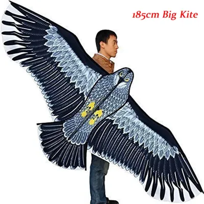New Outdoor Fun Sports Huge 185cm Eagle Kite With Handle Line Novelty Toy Kites For Adult /Kids