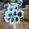 Dark Navy Picasso Calla Lilies Real Touch Flowers For Silk bridal Bouquets Wedding centerpieces