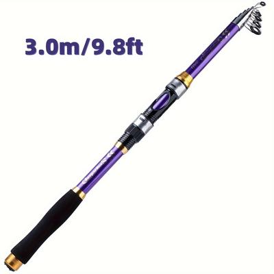 TEMU Sougayilang Telescopic Fishing Rods 1.8~3. Glass Fiber Spinning Rod Sea Fishing Rods For Beach Fishing Bass