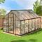 TEMU 12x8 Ft Greenhouse For Outdoors, Polycarbonate Greenhouse With Quick Setup Structure And Roof Vent, Aluminum Large Walk-in Greenhouse For Outside Garden Backyard