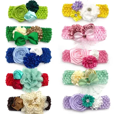 30/50Pcs Pet Dog Flowers Bowtie with Elastic Band Rose Flowers Girl Boy Dog Grooming Product for