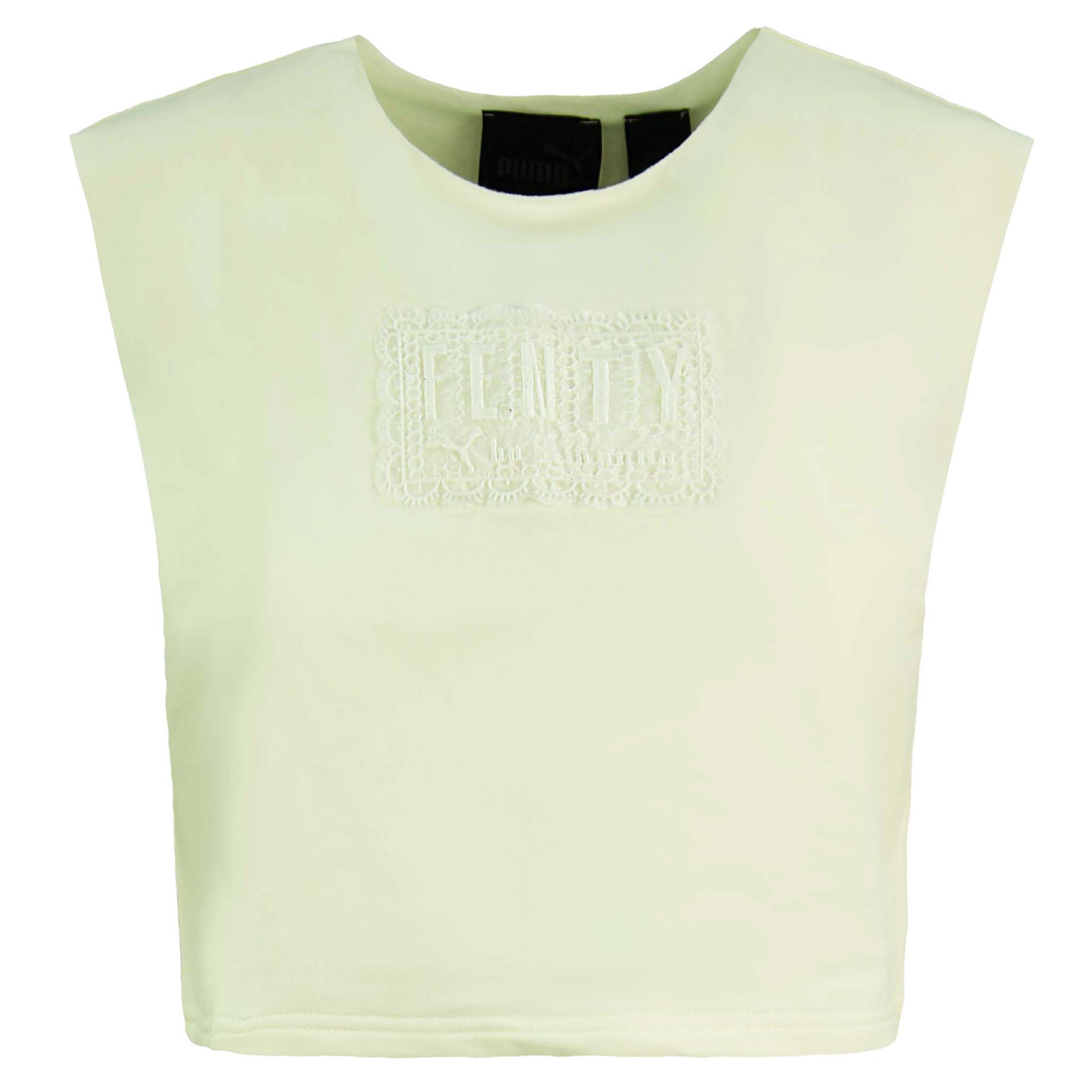 Puma x Rihanna Fenty ärmellose geschnittene Crew Neck -Oberseite Vanille Frauen 574749 01 Image